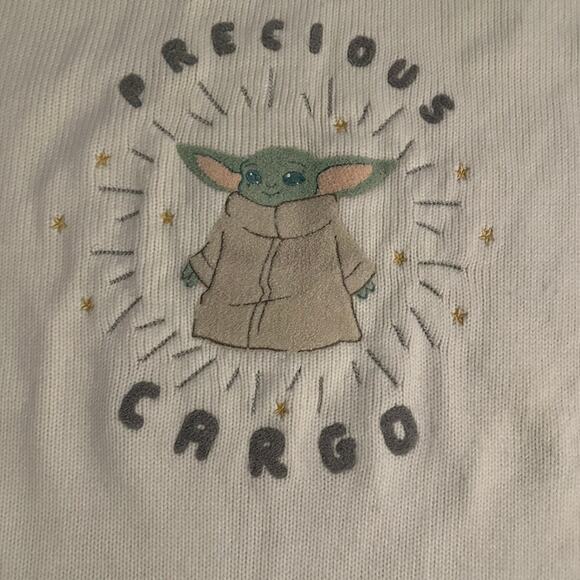 Pottery Barn Kids Star Wars Mandalorian Grogu Blanket Baby Yoda Sherpa Lined - Picture 2 of 6